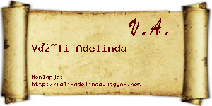 Váli Adelinda névjegykártya